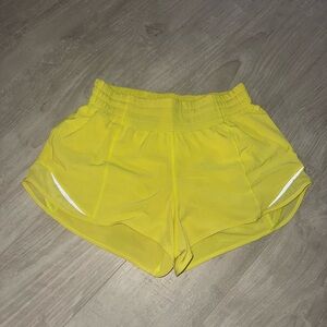 Lululemon Athletica Vibrant Yellow Athletic Shorts
